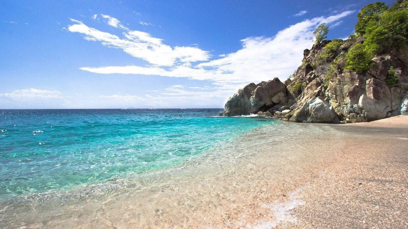 Shell Beach and its headland, Gustavia, Saint-Barthélemy