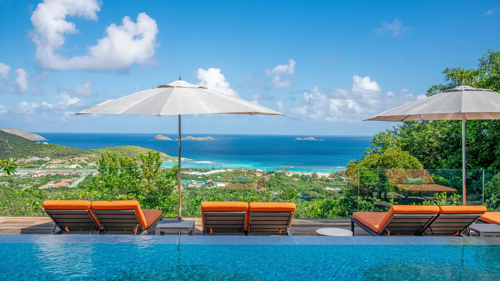 View over Saint-Jean bay from Villa Panoramic, Lurin, Saint-Barthélemy